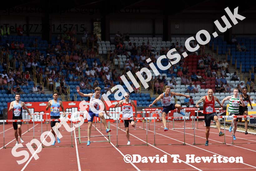 Mens 400 metres hurdles, Muller British Championships, Alexander Stadium, Birmingham. Photo: David T. Hewitson/Sports for All Pics